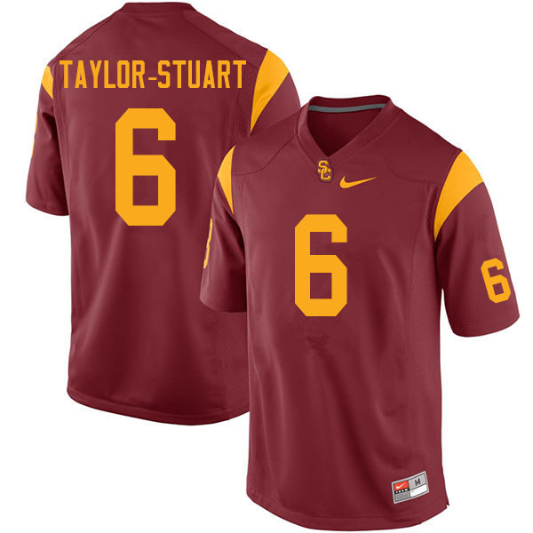 Men #6 Isaac Taylor-Stuart USC Trojans College Football Jerseys Sale-Cardinal - Click Image to Close